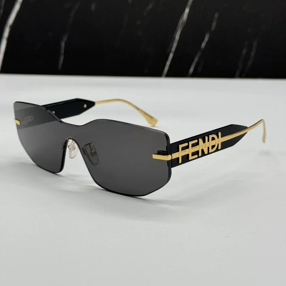 NEW FENDI GOLD GREY UNISEX SUNGLASSES FENDI FE40066U 30A